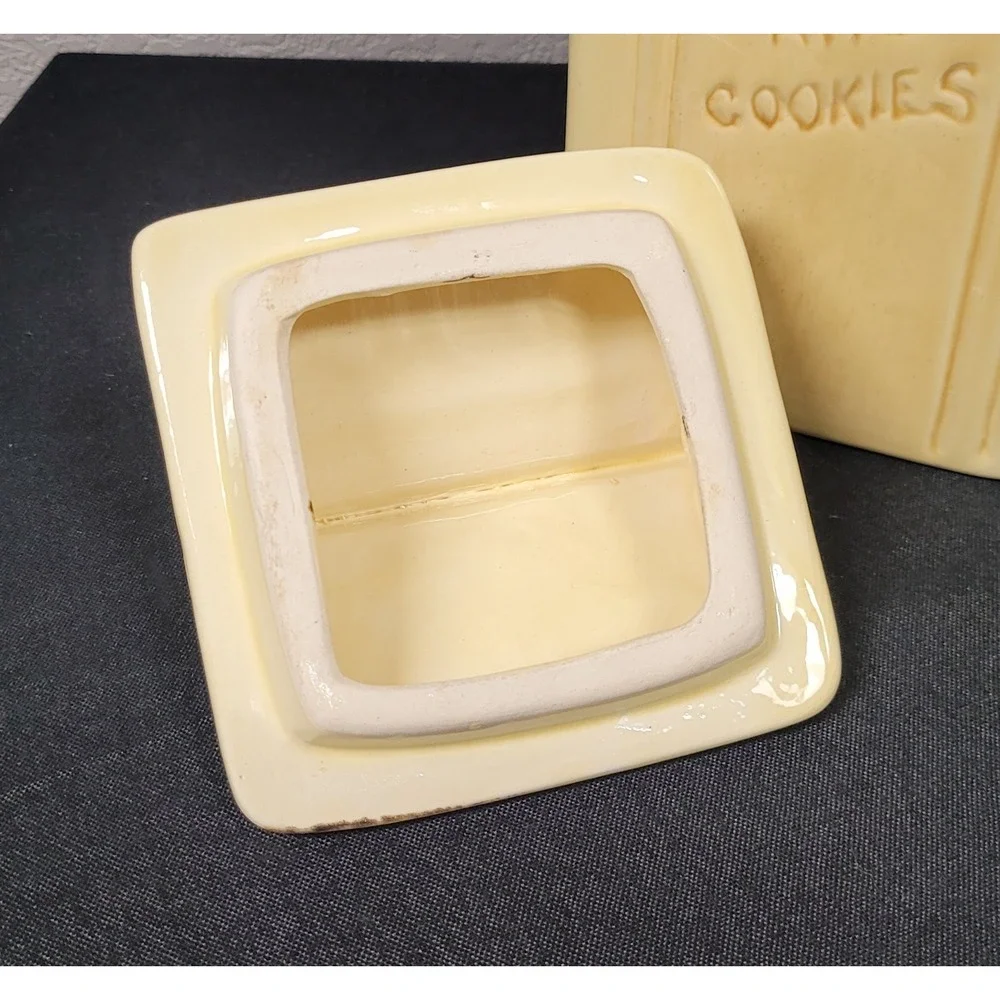 Vintage 1980s Ceramic Milk Carton Cookie Jar Kids Love Milk Retro Kitchen Decor
